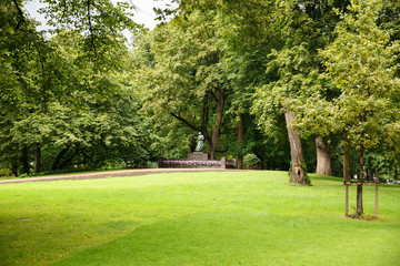 Fototapeta na wymiar The Royal Palace park in Oslo
