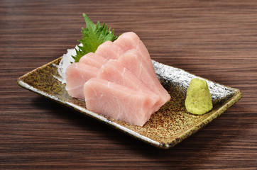 Delicious Japanese fresh raw seafood-Swordfish Sashimi    