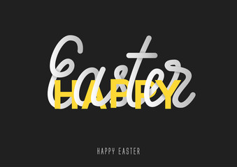 Vector font composition Happy Easter. For posters, web templates.