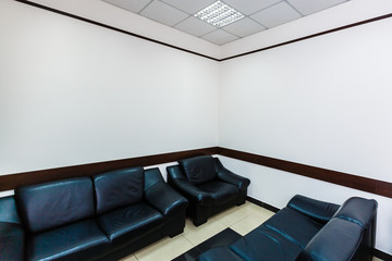 Row of sofa chairs in a hotel