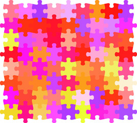 ジグソーパズル背景　赤系配色