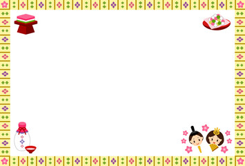 ひな祭りのフレーム