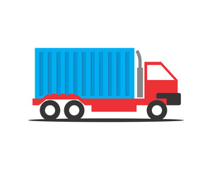 blue box car transportation vehicle ride drive image vector icon
