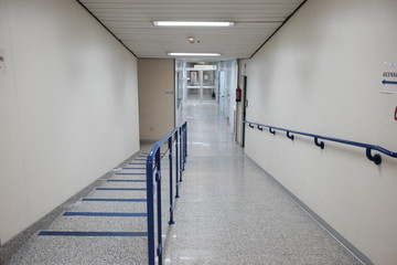 empty hospital corridor