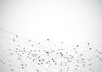 Abstract geometric Polygonal Space Background with Connecting Dots and Lines. Vector illustration