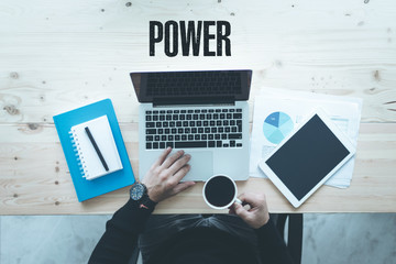 COMMUNICATION TECHNOLOGY BUSINESS AND POWER CONCEPT