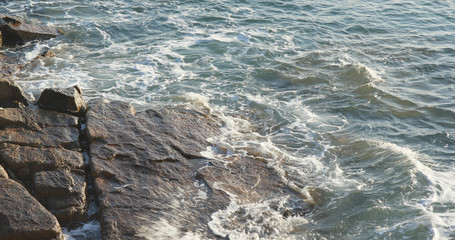 Sea wave in coast