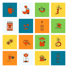 Fototapeta premium Saint Patricks Day Icon Set