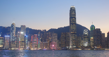Fototapeta premium Hong Kong city at sunset