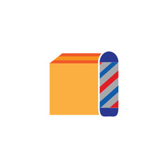 Fototapeta na wymiar Barber Box Logo Icon Design