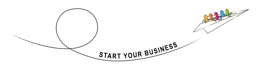 START YOUR BUSINESS! – A Group Of People Flying In An Airplane