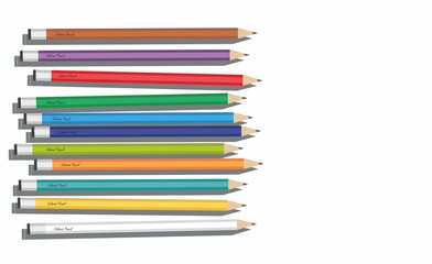 Fototapeta premium Сolor pencils isolated on white background