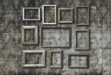 photo frames on wall