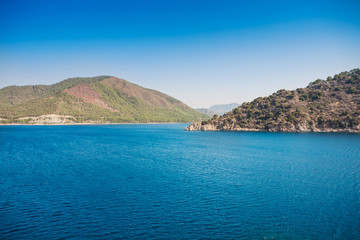 Fototapeta premium View of islands in Mediterranean Sea. Marmaris. Turkey
