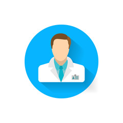 Doctor icon is a symbol of medicine. Medical worker, health care Vector illustration for your projects