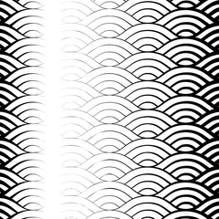 Background with abstract line waves pattern and thickness gradient