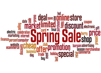 Spring sale word cloud concept 4