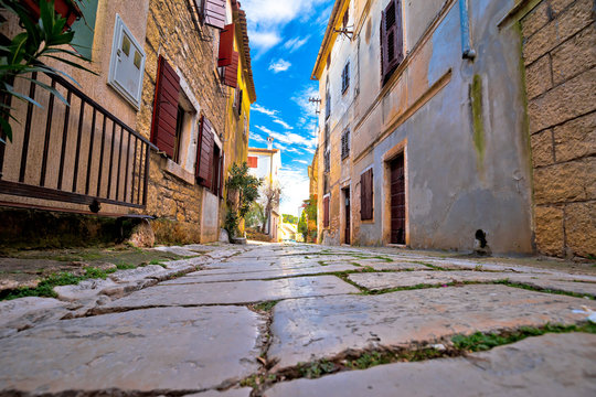 Town of Visnjan cobbled old steet