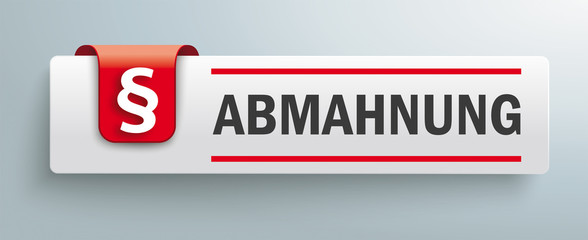 Abmahnung Banner Paragraf 