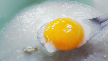 Egg are beneficial to the body because egg are high in protein and inexpensive. Egg porridge 