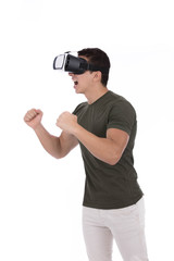 Agitated VR user