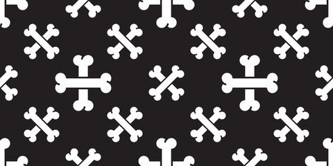 Obraz premium cross bone seamless pattern vector isolated dog bone wallpaper background illustration