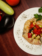 crepe with vegetables