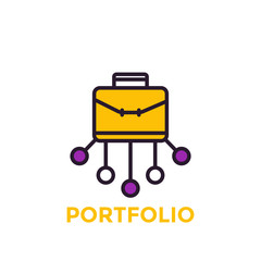portfolio icon, linear style