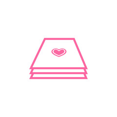 Stack of card of love graphic template