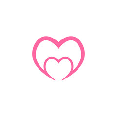 Clean outlined love graphic template