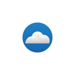 White cloud icon graphic template