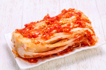 Kimchi fermented cabbage