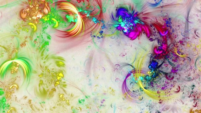 Abstract fractal colored lines full HD