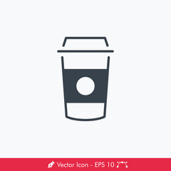 Plastic Cup Icon / Vector