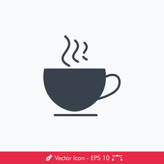Hot Tea / Coffee Icon / Vector
