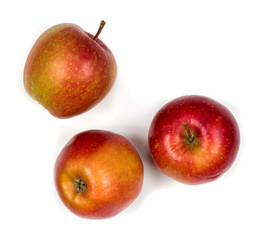 apples on a white background