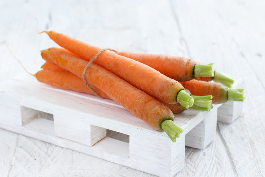 Fresh raw carrots