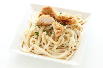 Japanese summer food, cold udon noodles