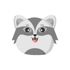 Cute Badger Animal Head Illustration
