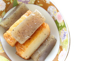 Japanese food, pan fried Konjac