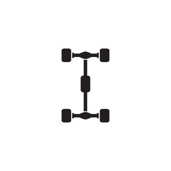 Chassis car vector icon