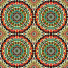 Seamless pattern mandala ornament. Vintage decorative elements. Hand drawn oriental background.