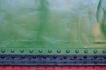 metal plates with rivets -  clinched metal background