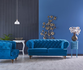 blue living room and turquoise sofa room