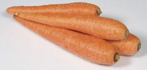 Carrots isolated on white background
