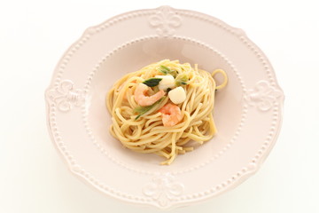 Italian food, seafood spaghetti 