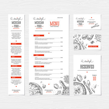 Restaurant Menu Template. Mexican Food Menu. Cafe Identity.