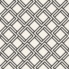 Vector seamless lattice pattern. Modern stylish texture with monochrome trellis. Repeating geometric grid. Simple design background...