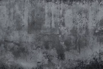 Foto op Canvas Donkere grunge betonnen textuur muur © Philip