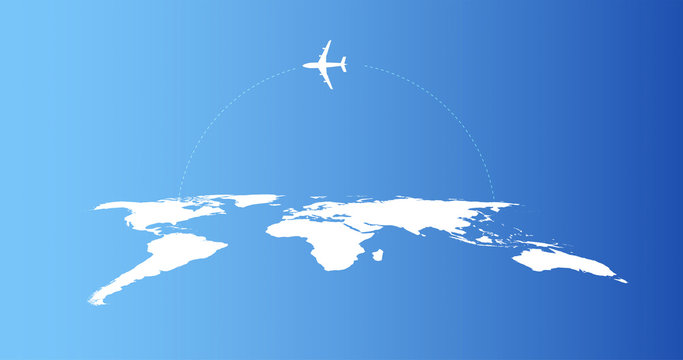 mappa, viaggiare, volo, areo, 